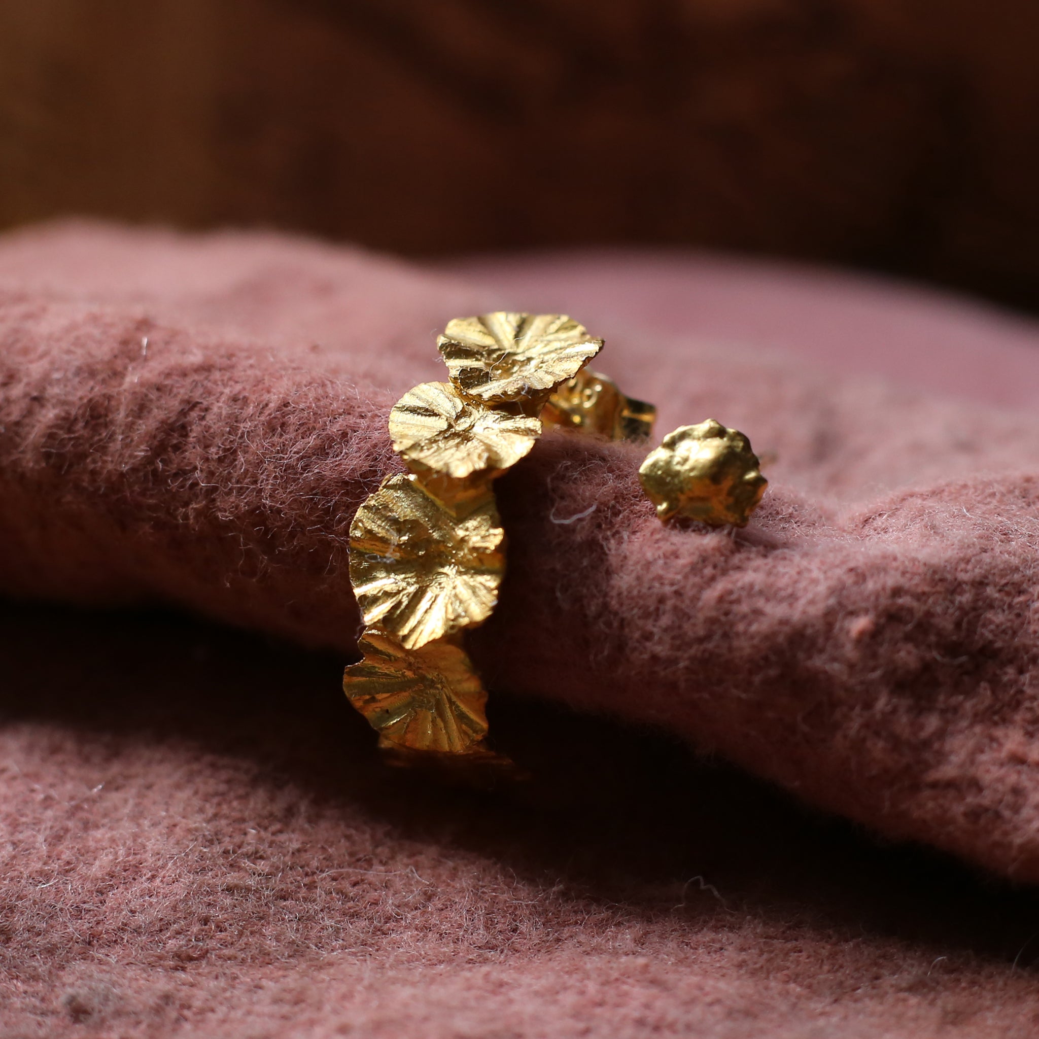 The Forget-Me-Not Hand-Cast Earrings